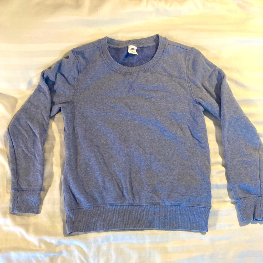 BLUE SWEATER- gender neutral, soft material,  Women’s XS girl’s XL boy’s L